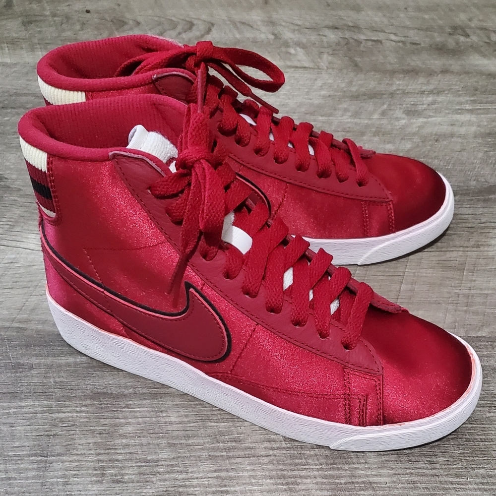 Nike Blazer Mid Premium Red Crush White AV9375-605 Women's Size 5